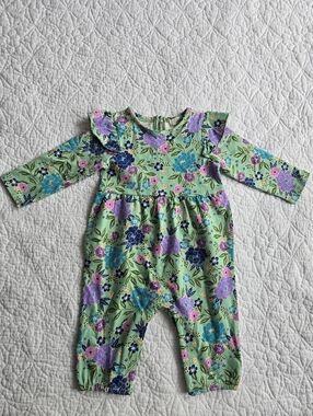 Peek Little Peanut 6-12 Month One Piece Floral Romper Jumpsuit